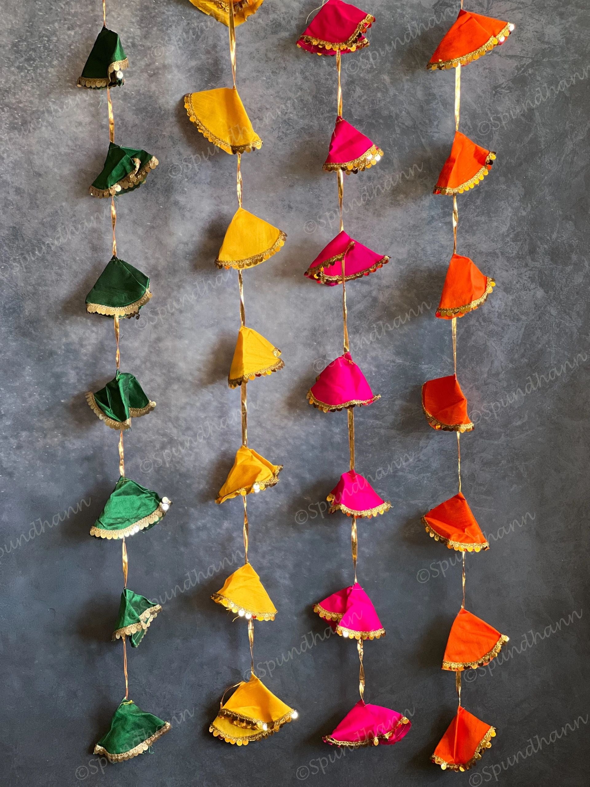 Solid Color & Sequin Dangler - Pack of 4 Strings