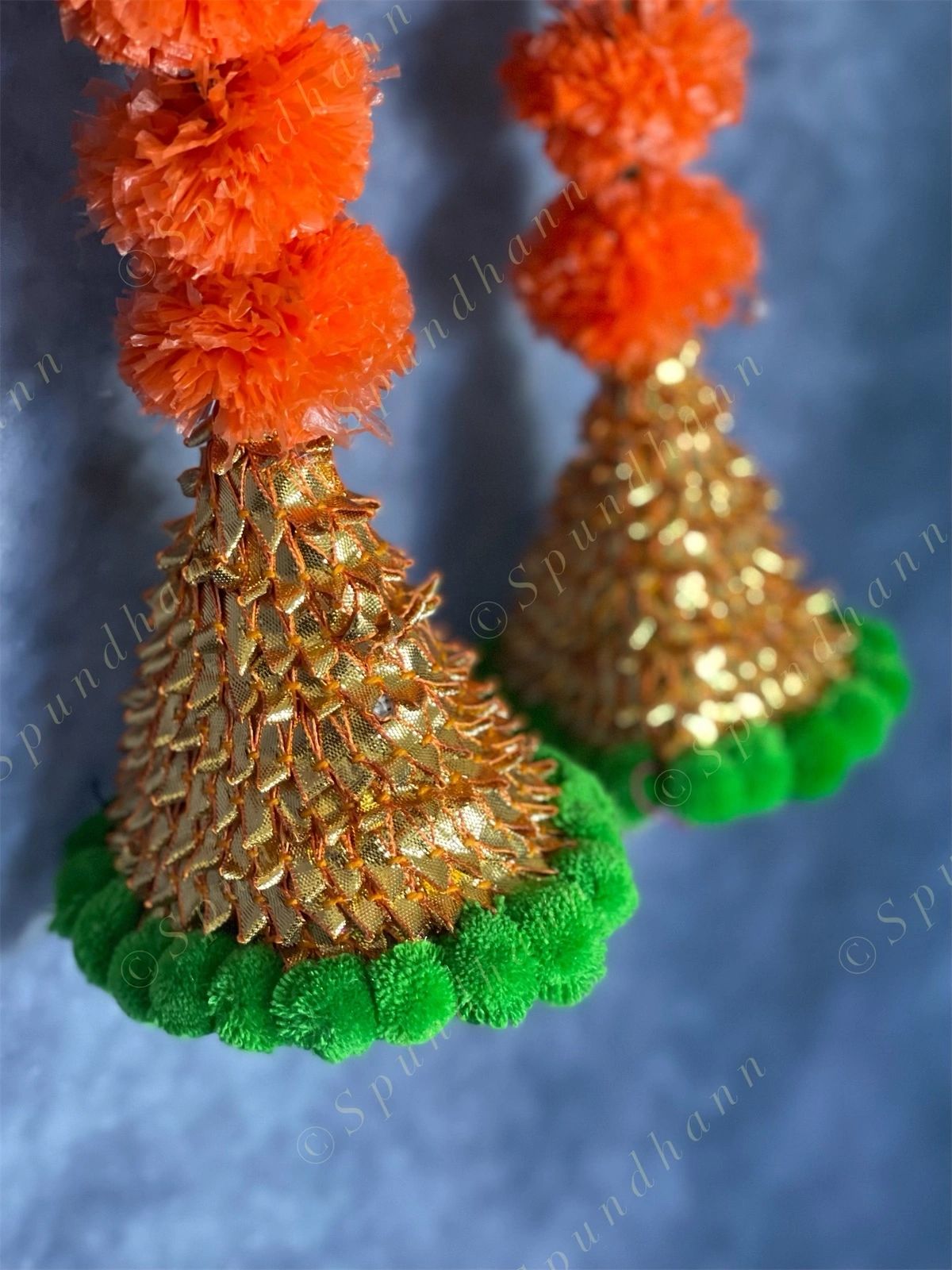 Marigold & Gota Short Festive Dangler Set of 2