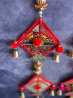 Small Kites with Bells Wall Hanging Decor Set of 2
