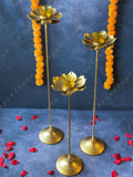 Tall Standing Lotus Tea Light Holder