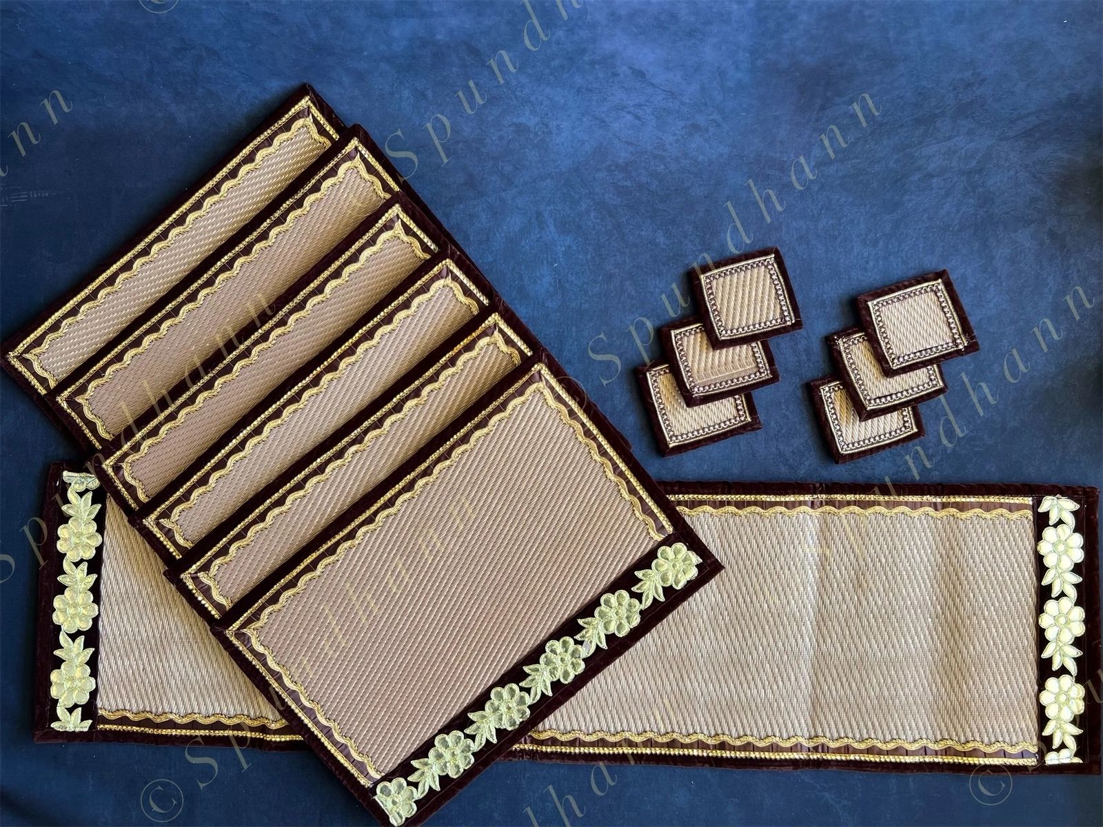 Dining Table Placemats, Runner & Coaster Set