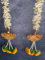Chameli Danglers with Gota & Marigold Tassels Set of 2