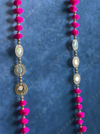 Pom Pom & Mirror Danglers Set of 4