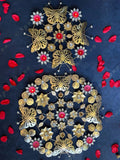 Decorative Studded Butterfly Rangoli Tea Light Holder
