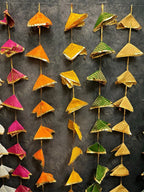 Designer Brocade Silk & Triangle Gota Dangler - Pack of 4 Strings