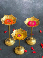 Hammered Mini Standing Thaal Urlis Set of 3