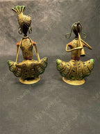 Musical Figurine Tea Light Holder Set of 2