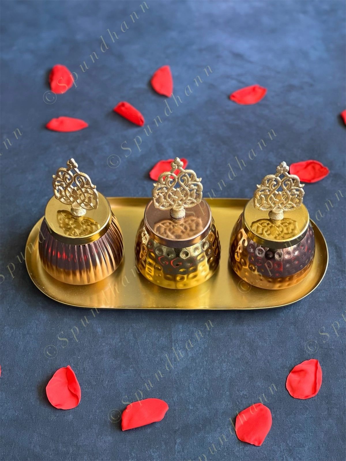 Small Canister with Decorative Taj Lid