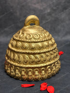 Majestic Fiber Bell Decor with floral strings and dangler