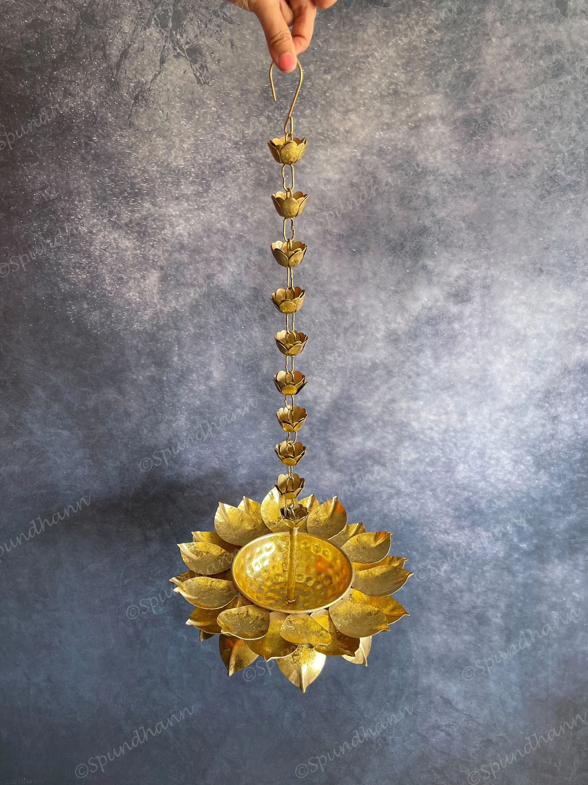 Hanging Gold Foil Sunflower Urli