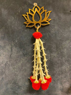 Lotus Wall Dangler with Pom Pom and Rajnigandha