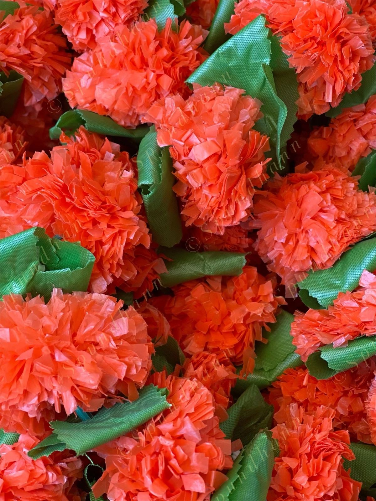 Decorative Marigold Flower Garland Strings - Set Of 2