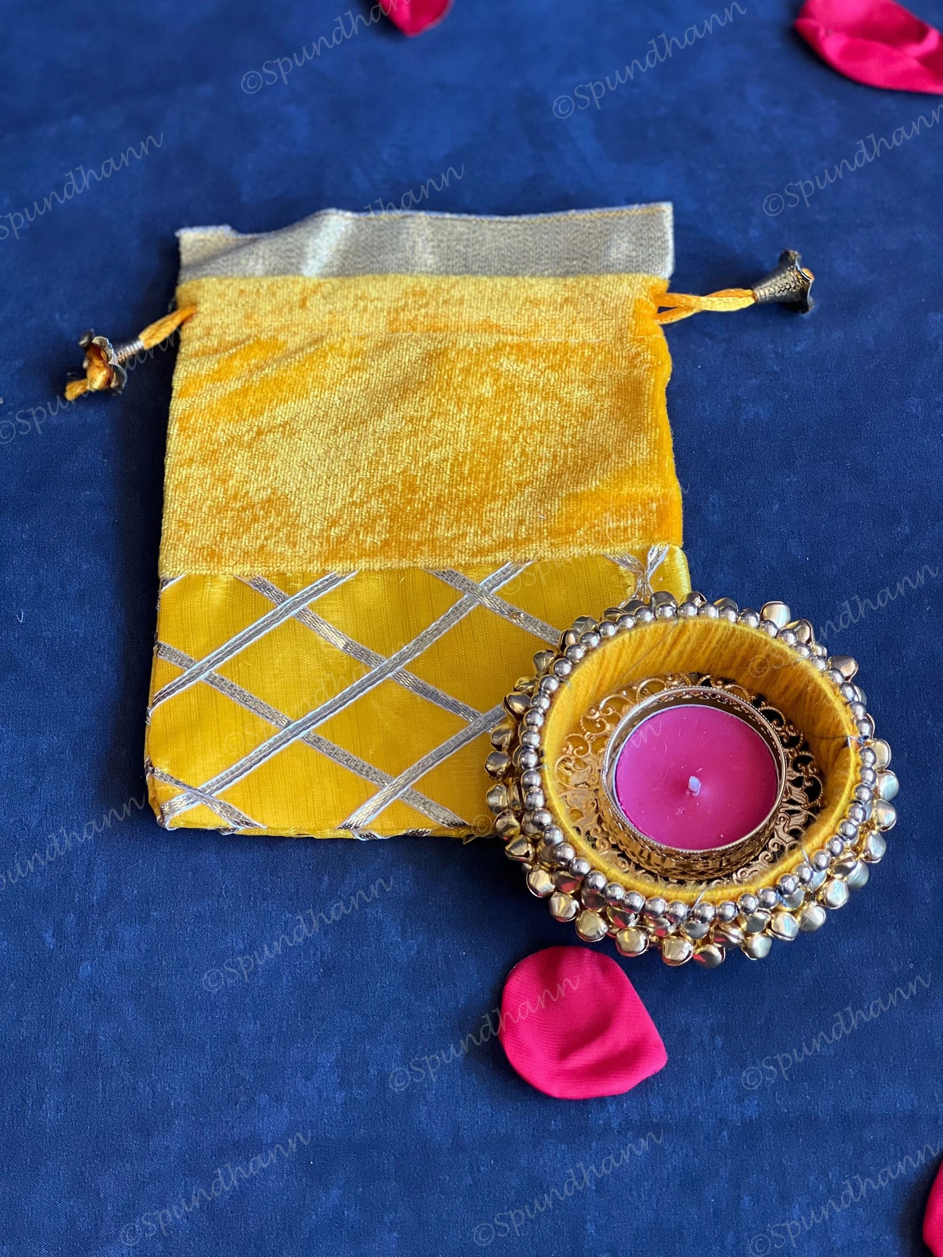 Criss Cross Gift Bags with $5 Tea Light Holder