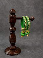 Silk Thread Kundan Bangles Pair (Open)