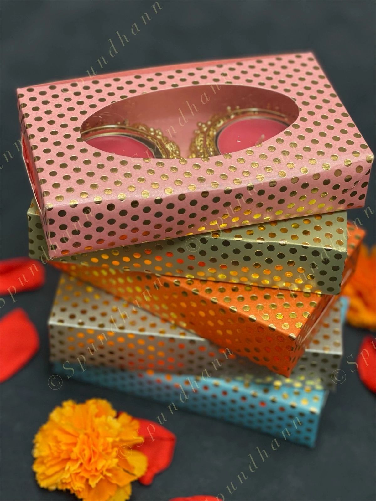 Paper Box with Gokhru Tea Light Holders