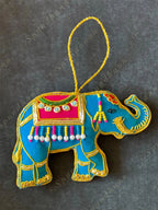 Embroidered Elephant Christmas Tree Ornament