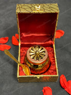 Hammered Small Canister with Decorative Box & Spoon