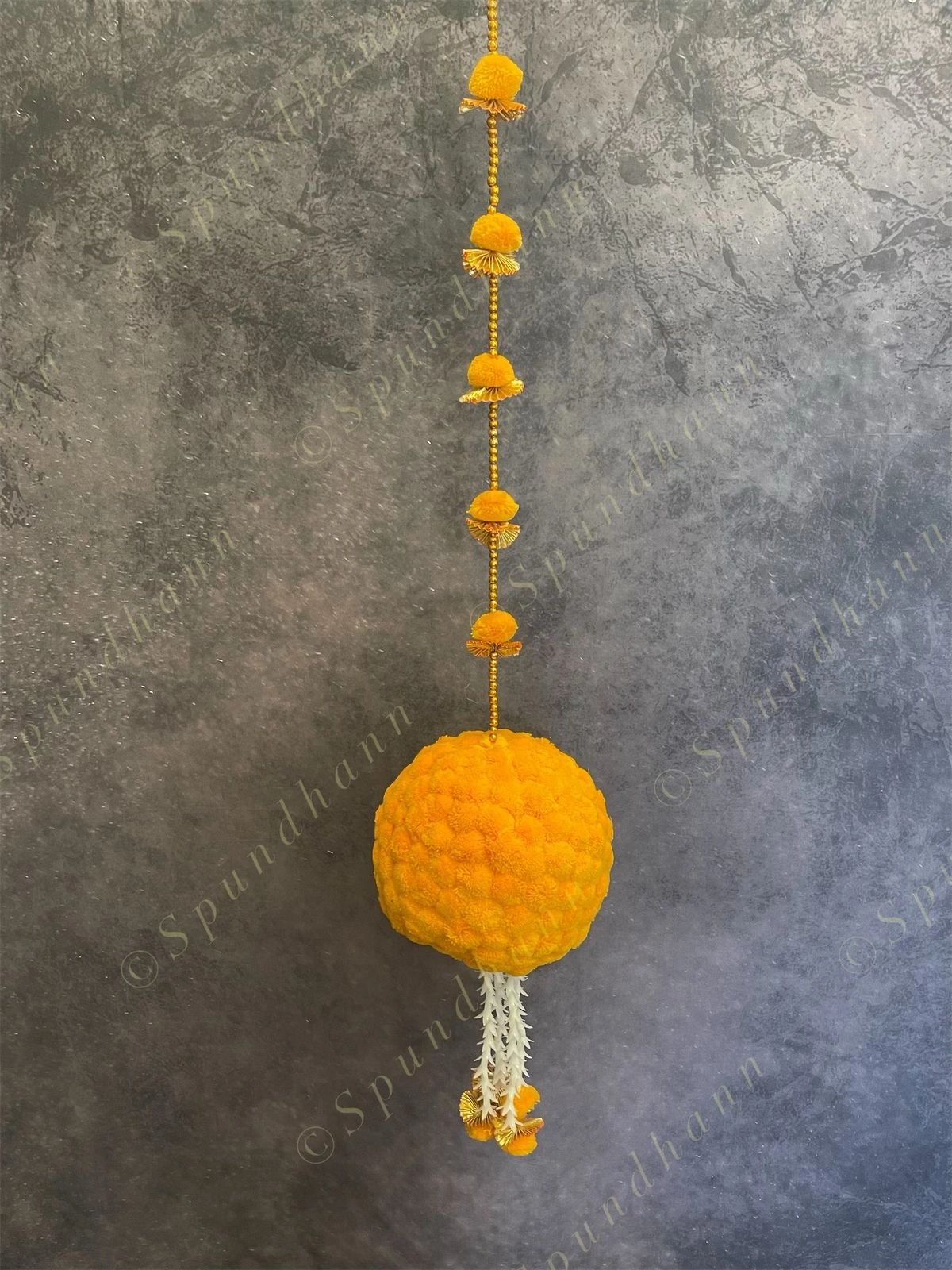 Large Ball and Pom Pom Dangler