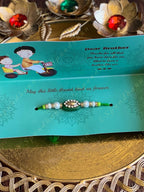 Rakhi with Greeting Card in Blue Color
