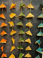 Designer Brocade Silk & Triangle Gota Dangler - Pack of 4 Strings