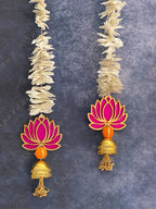 Chameli & Pink Lotus Tassel Dangler Set of 2