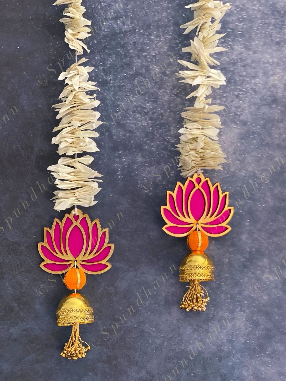 Chameli & Pink Lotus Tassel Dangler Set of 2