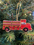 Embroidered Truck Christmas Tree Ornament