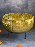 Beautiful Majestic Lotus Cutwork Urli