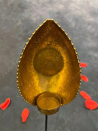 Diya Shaped Antique Dazzle Tea Light Holder