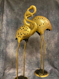 Flamingo Figurine Tea Light Holder Pair