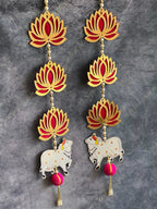 Lotus & Pearls Cow Wall Dangler Set of 2