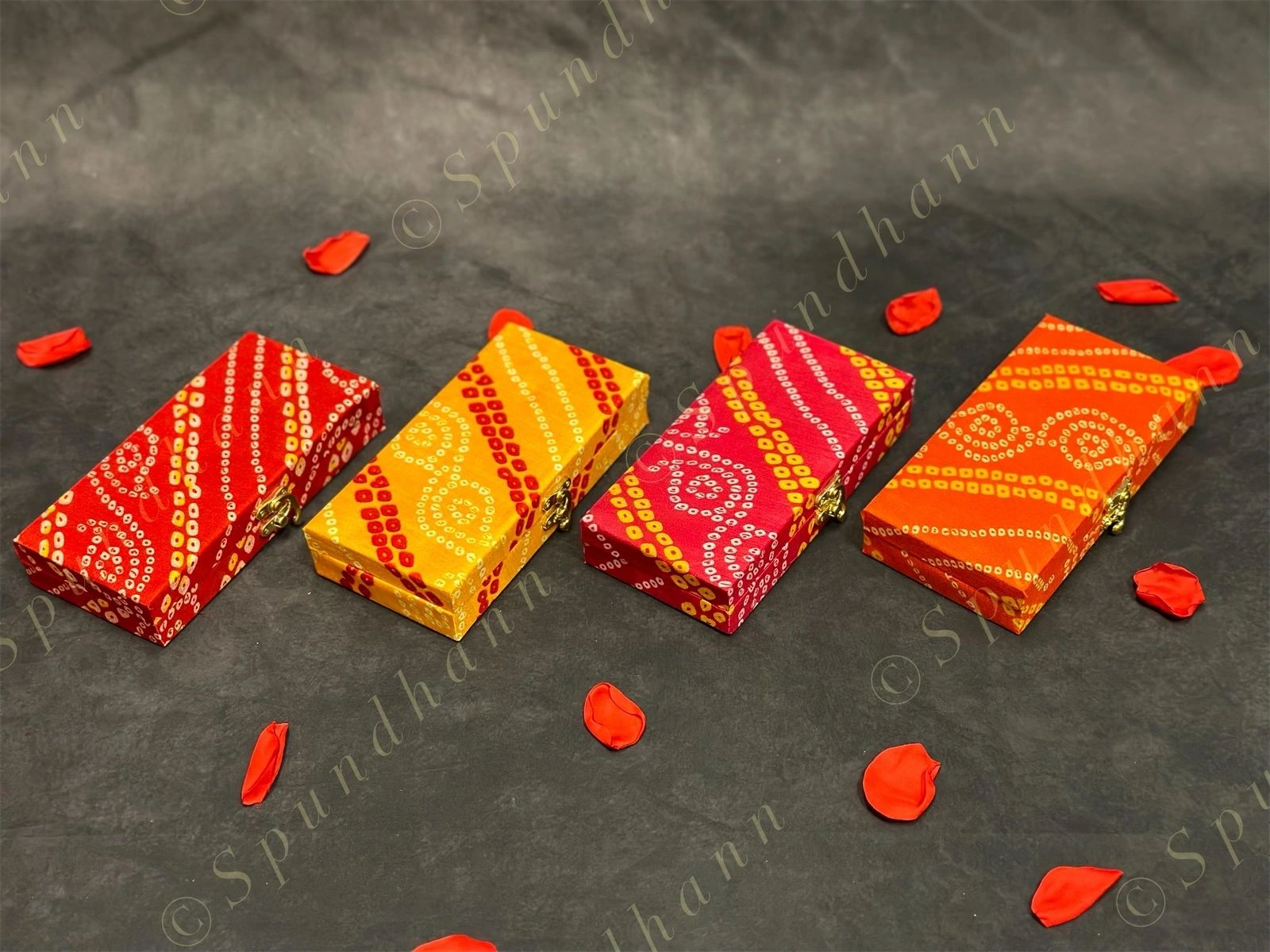 Rectangular Floral Patola Gift Box Only