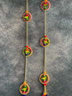 Parrot & Beads Tassel Dangler Set of 2