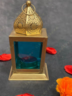 Stained Square Golden Lanterns