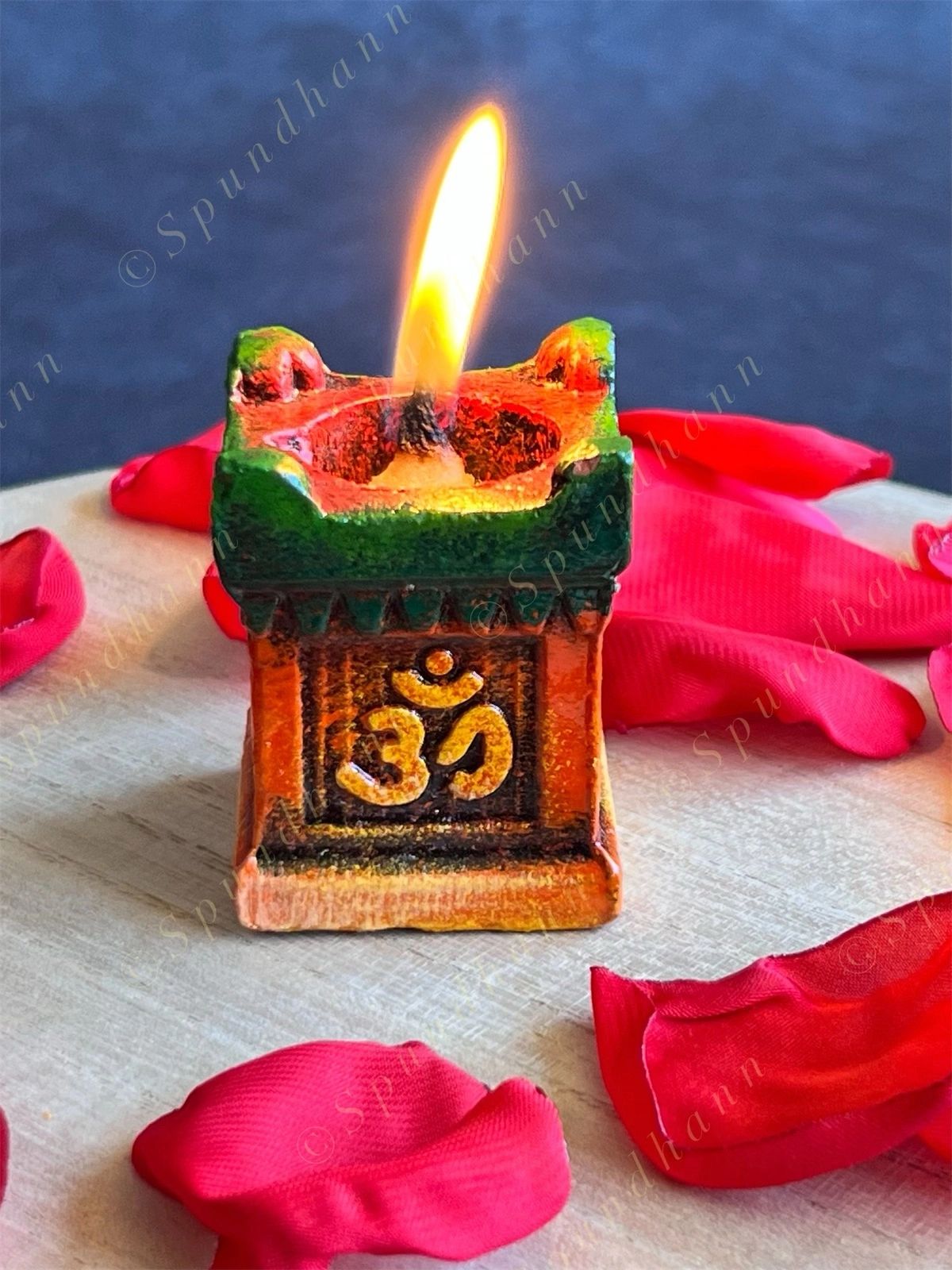 Terracotta Tulsi Rectangular Deepak Holders