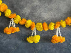 Marigold Yellow & Orange Floral Line Toran