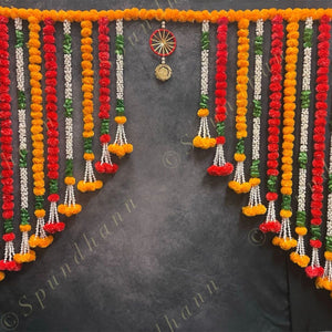 Multicolored Marigold and Mogra Toran