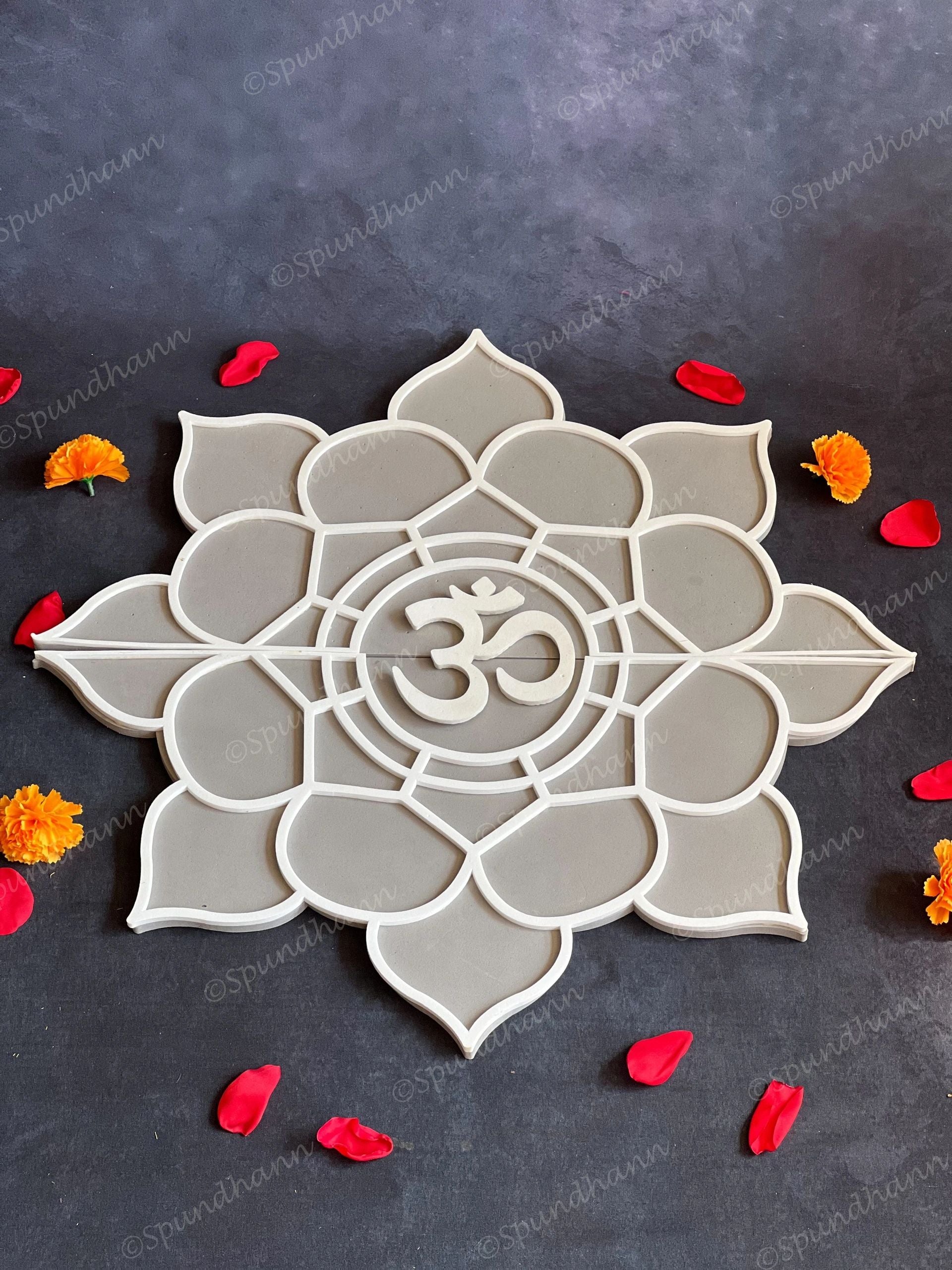 Floral OM Set DIY Fill in Rangolis