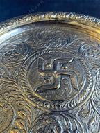 German Silver Puja Plate Set