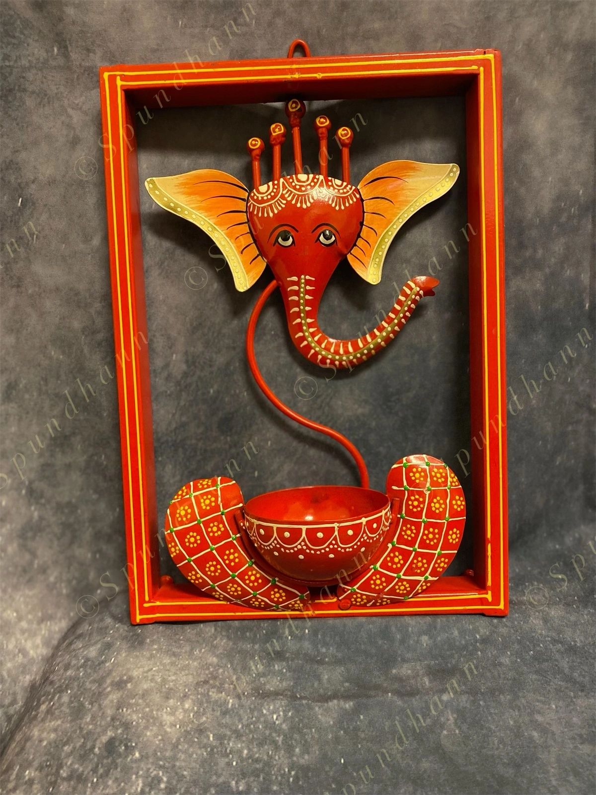 Decorative Ganesh framed Tea Light Holder