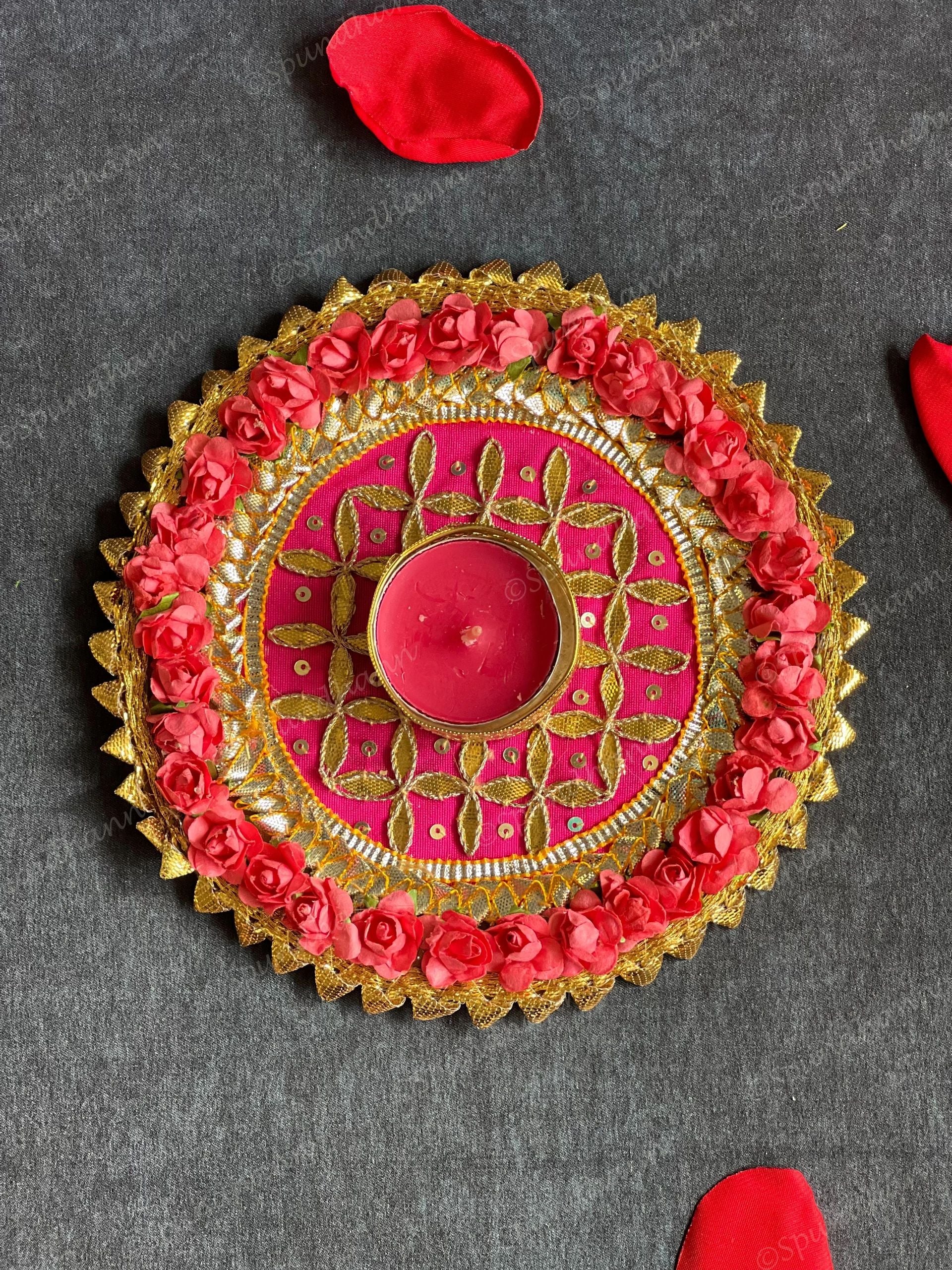 Round Gota Flower Tea Light Holder