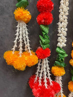 Orange and Mango Marigold with mogra Toran
