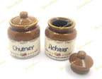 Retro Inspired Classic Aachar & Chutney Jar Combo Set