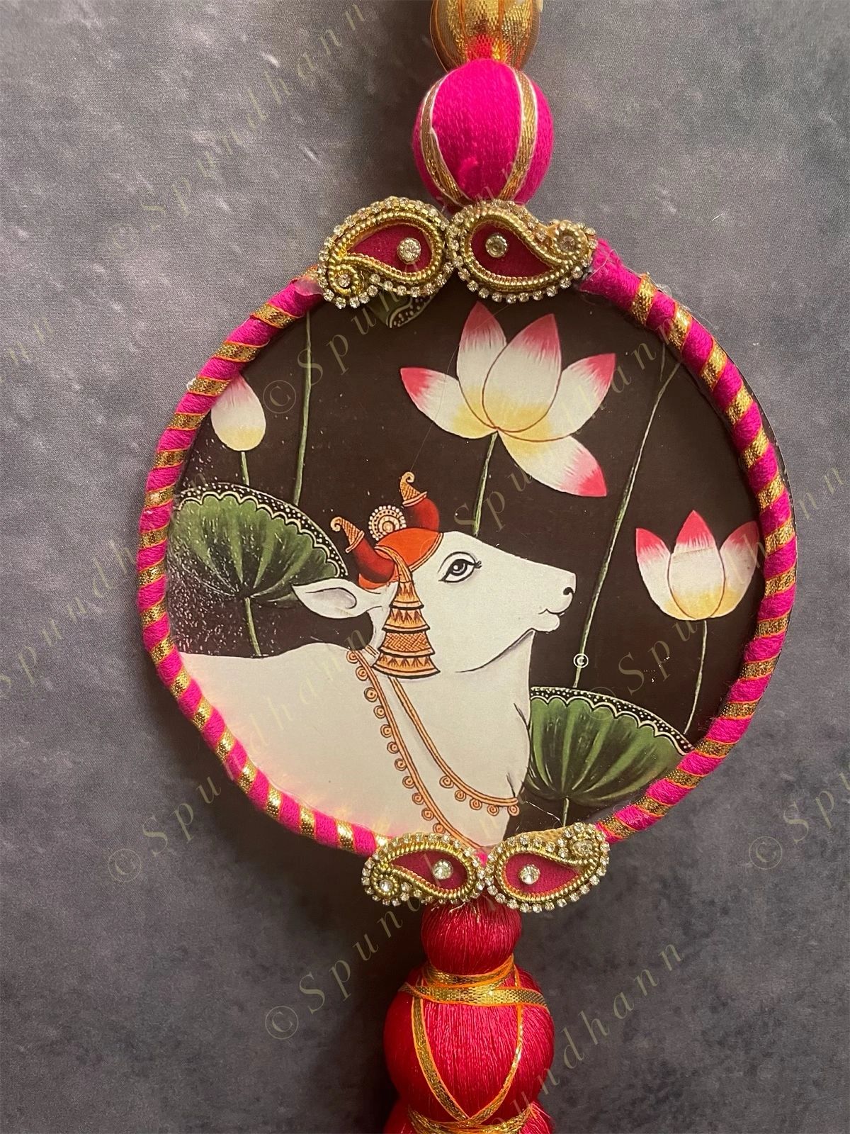 Animal Pichwai Art Chameli String Dangler