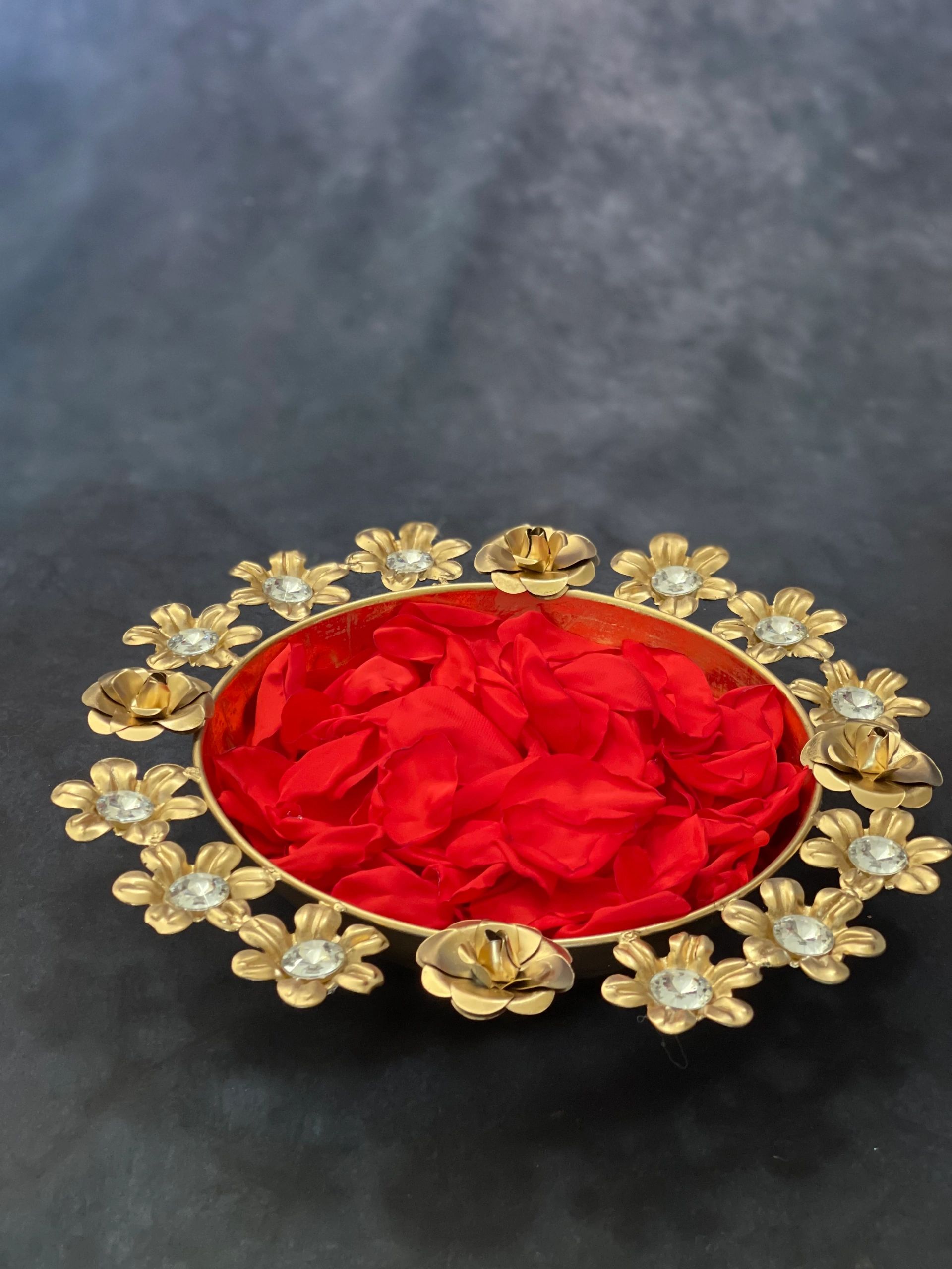 Floral & Stone Studded Urli