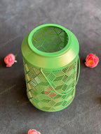 Green Geometric Art Lantern Tea Light Holder