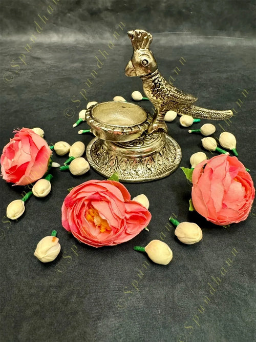 Antique Finish Parrot Diya