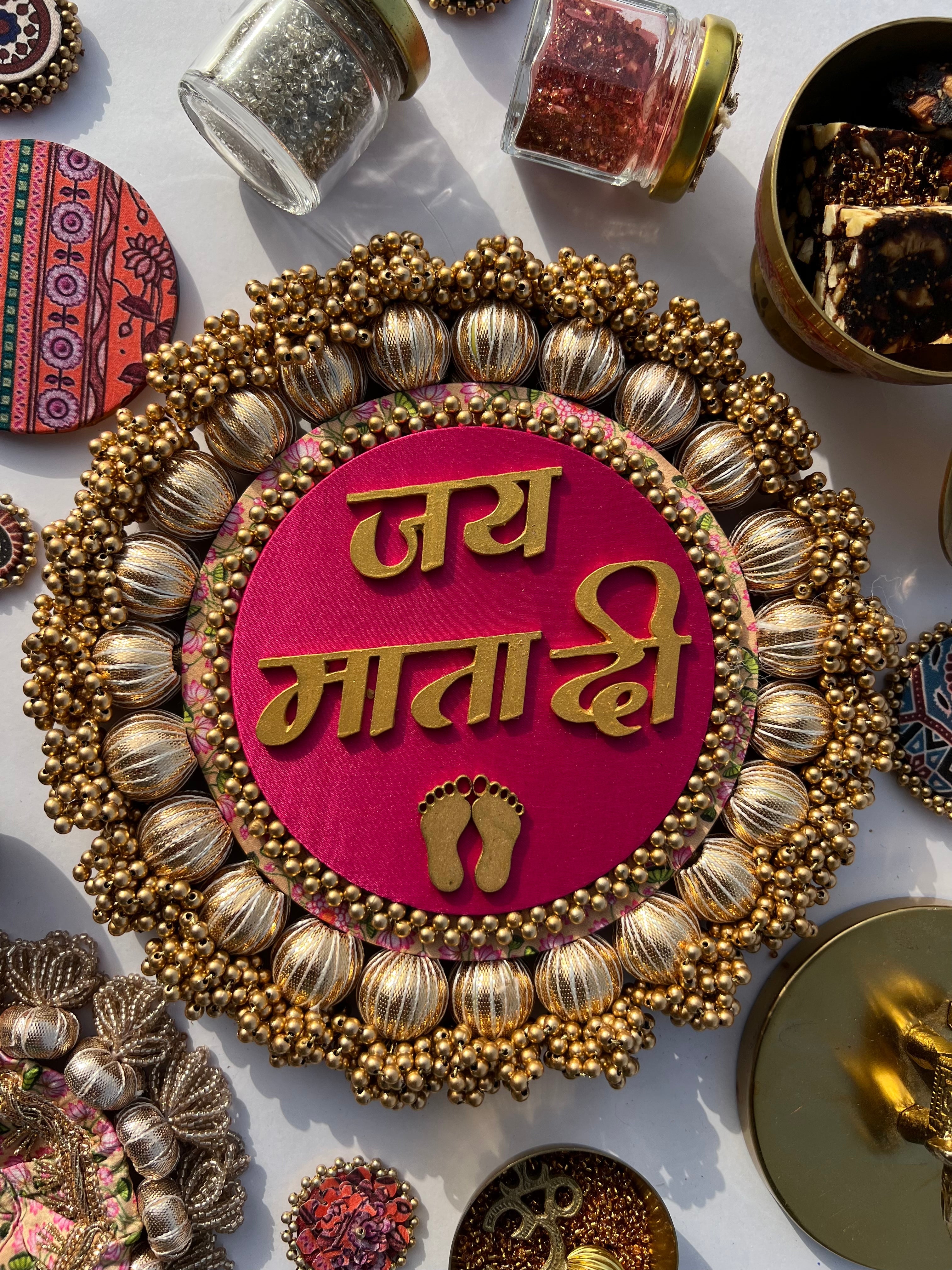 Jay Mata Di Platter-8 inches