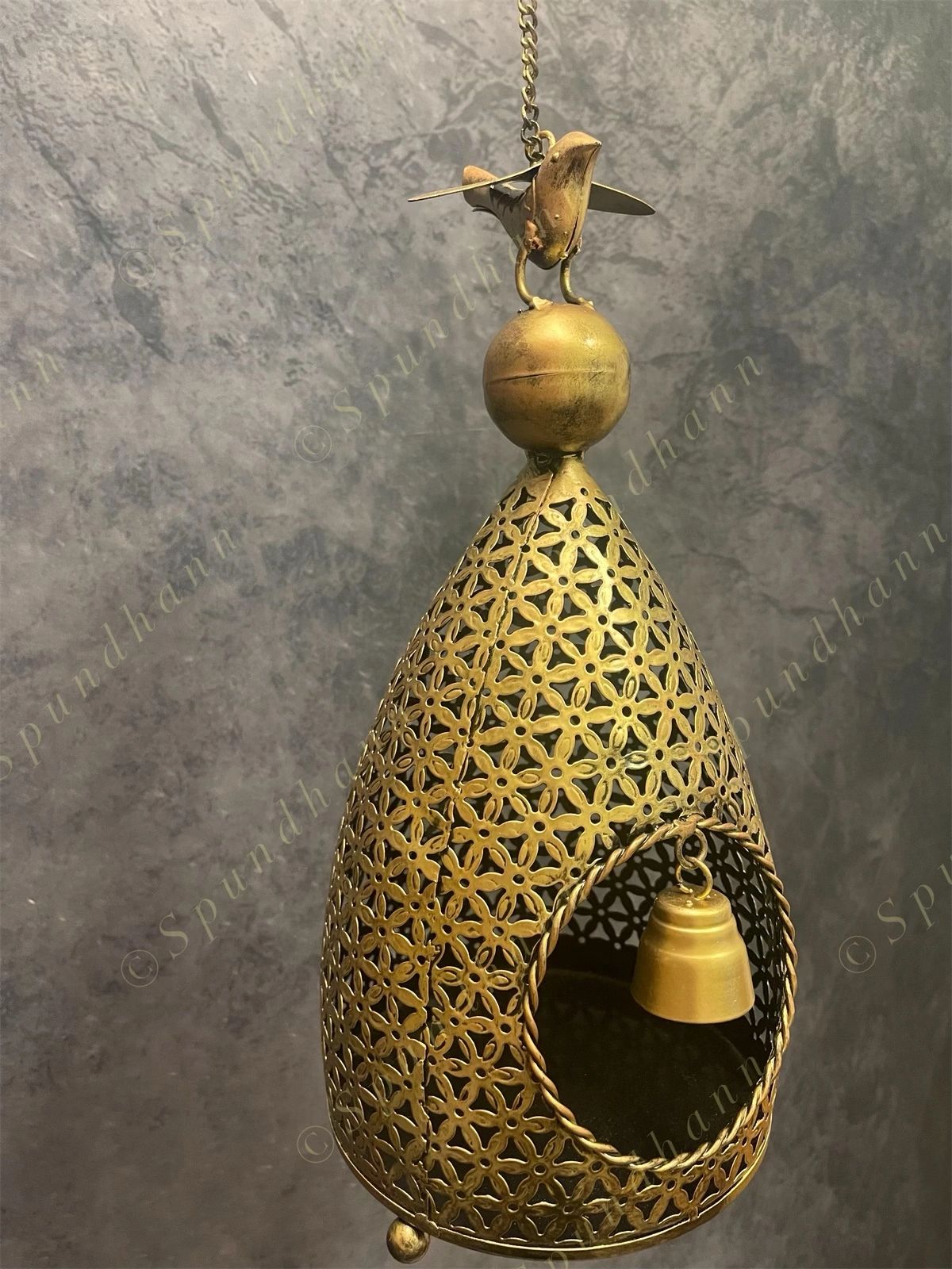 Golden Bird Feeder