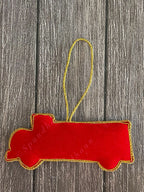 Embroidered Truck Christmas Tree Ornament